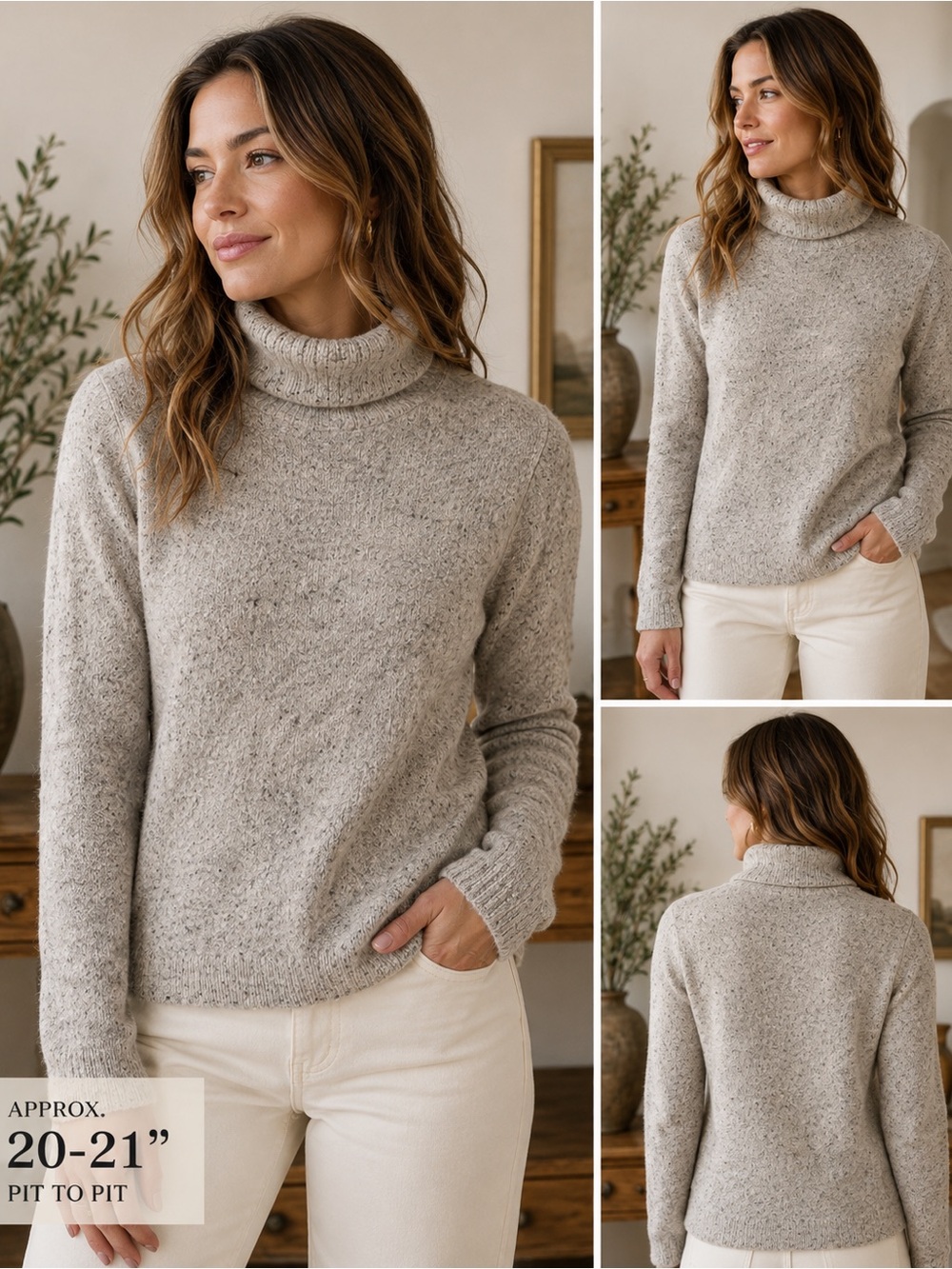 100 percent Cashmere, Cashmere Charter Club Luxury turtleneck SIZE SMALL #688CL